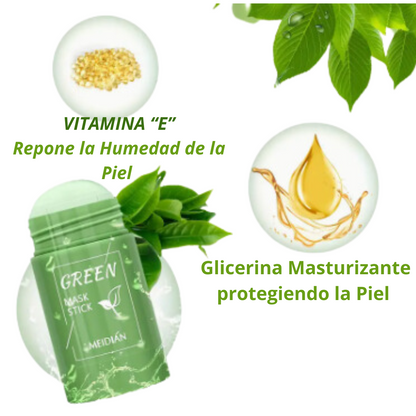 GREEN MASK STICK - MASCARILLA FACIAL DE TÉ VERDE LIMPIEZA PROFUNDA Y CONTROL DE GRASA PARA TODO TIPO DE PIEL