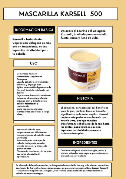 KARSEELL CREMA PROFESIONAL PREMIUM PARA EL CABELLO MALTRATADO